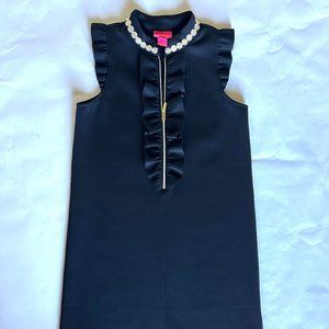 LILLY PULITZER   Girls Mini Adalee Shift Dress In Onyx Size L (8-10)